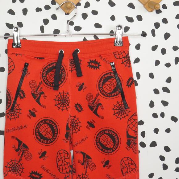 Spotted Zebra Marvel Spiderman Orange Boys Drawstring Jogger Sweatpants - Picture 2 of 7